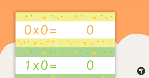 Go to 0 - 12 Multiplication Flashcards - Stars teaching resource