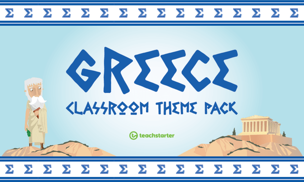 Go to Greece Classroom Theme Pack resource pack