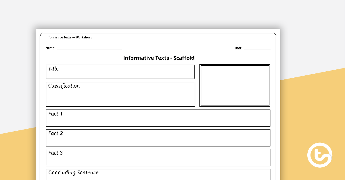 Simple Informative Texts - Writing Scaffold teaching-resource