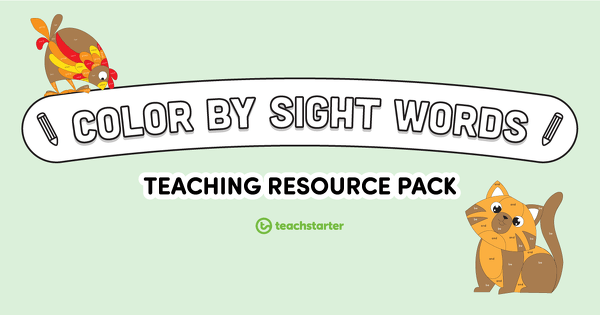 Go to Color by Sight Words Teaching Resource Pack resource pack