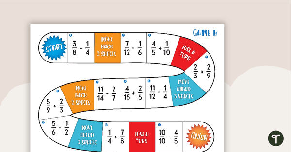 Go to Adding and Subtracting Fractions Board Game teaching resource