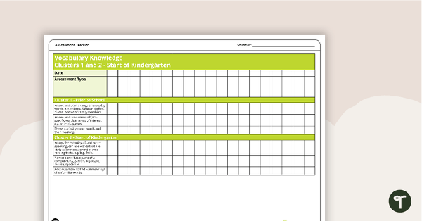 Go to Literacy Assessment Tracker - Vocabulary Knowledge (NSW) teaching resource