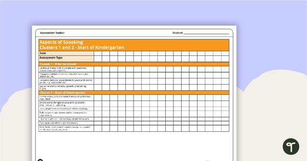 Go to Literacy Assessment Tracker - Aspects of Speaking (NSW) teaching resource