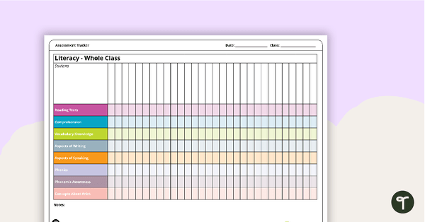 Go to Whole Class Literacy Assessment Tracker (NSW) teaching resource