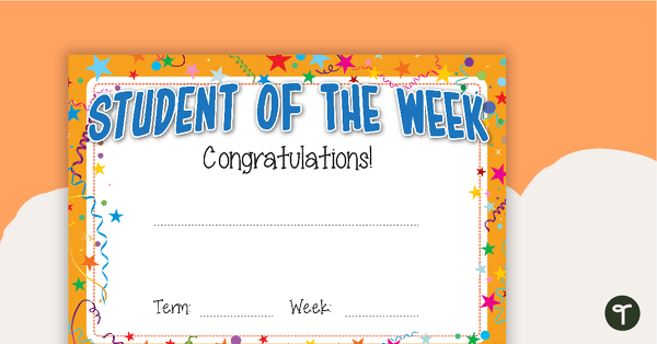 Go to Student of the Week Certificate teaching resource