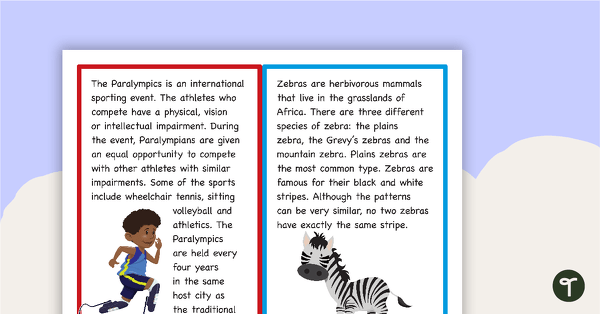 Go to Informative Paragraphs Sequencing Activity teaching resource