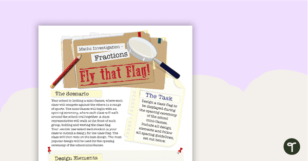 Go to Fractions Maths Investigation - Fly That Flag! teaching resource