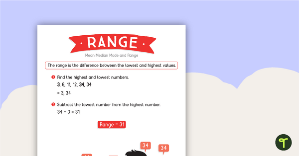 Go to Mean, Median, Mode and Range Posters teaching resource