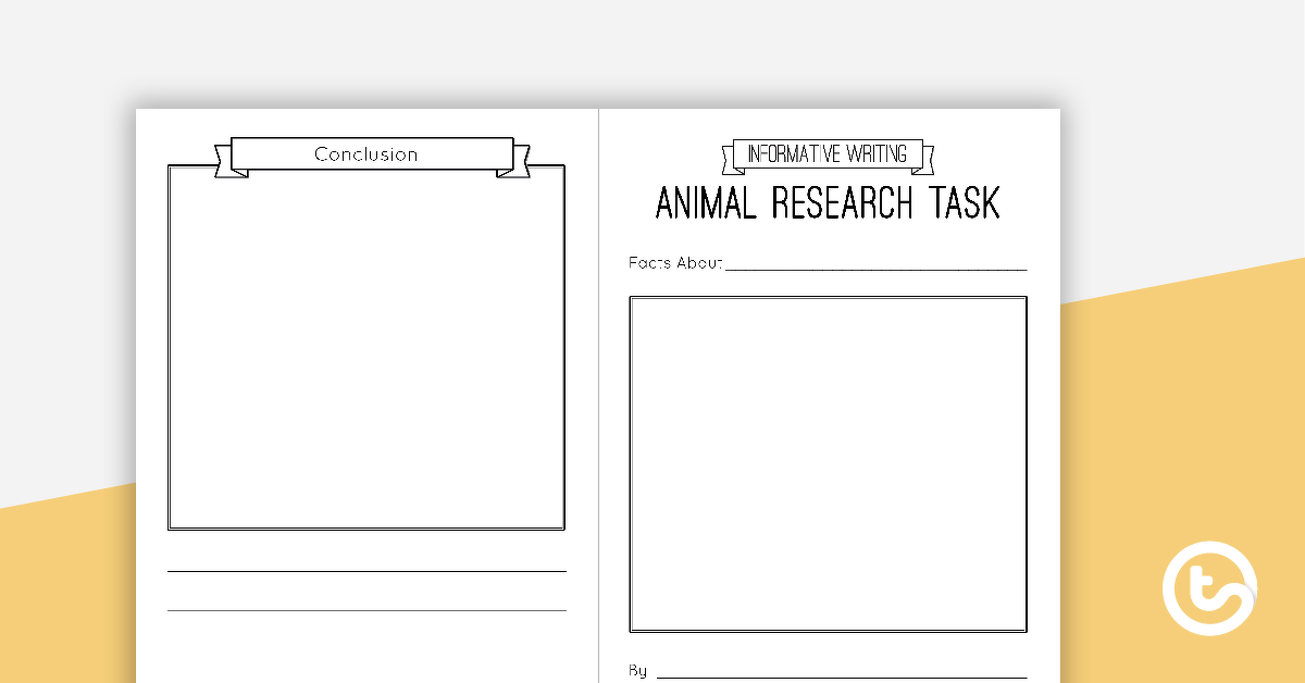 Informative Writing - Animal Research Task teaching-resource