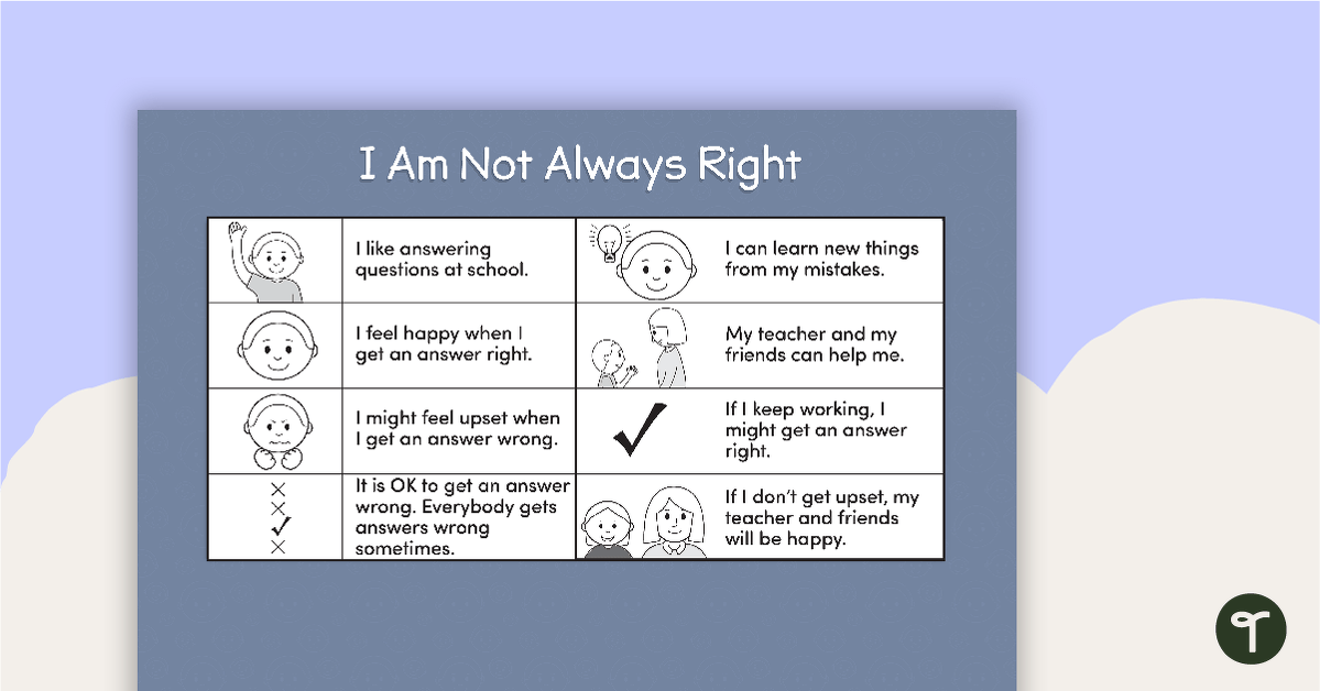 I Am Not Always Right Mini-Book teaching-resource