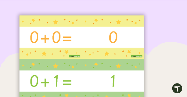 Go to 1-10 Addition Flashcards - Stars (Horizontal) teaching resource