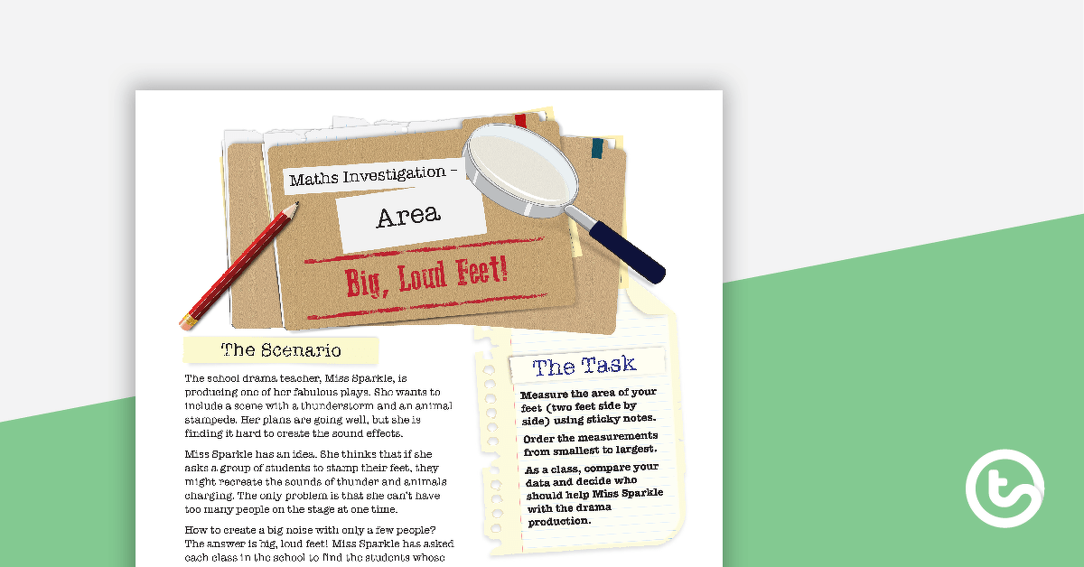 Area Investigation - Big, Loud Feet! teaching-resource