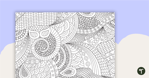 Go to Mindfulness Coloring Sheet - Landscape teaching resource