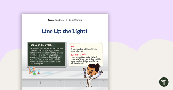 Go to Science Experiment - Line Up the Light! teaching resource