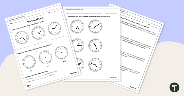 Go to Clock Reading & Elapsed Time Quiz teaching resource