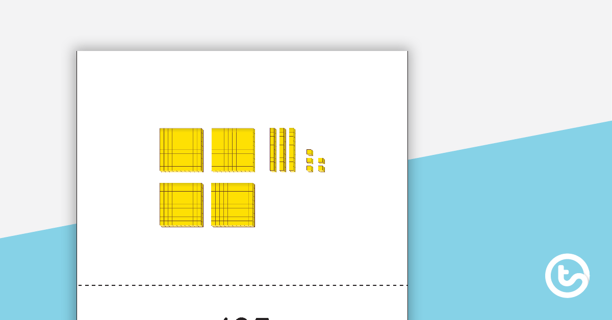 Base Ten Block Matching Cards (Random Numbers 100 - 1,000) teaching-resource