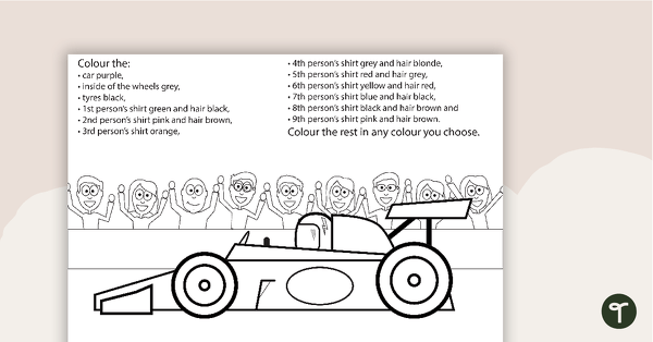 Go to Reading Colours Ordinal Numbers Worksheet teaching resource