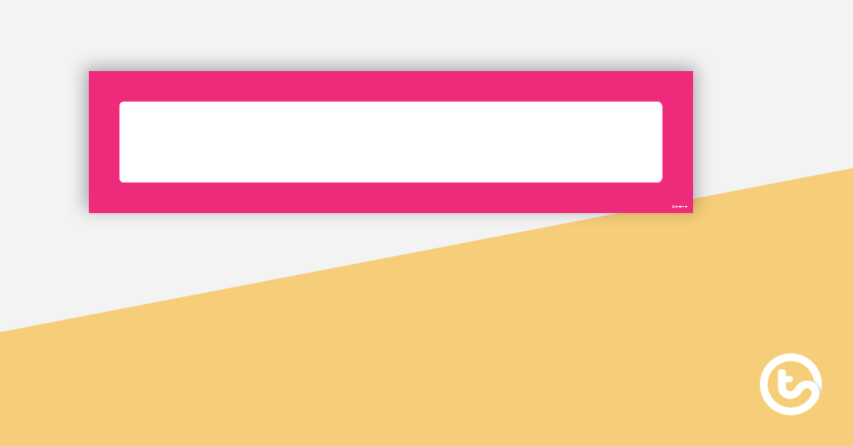 Plain Pink - Display Banner teaching-resource