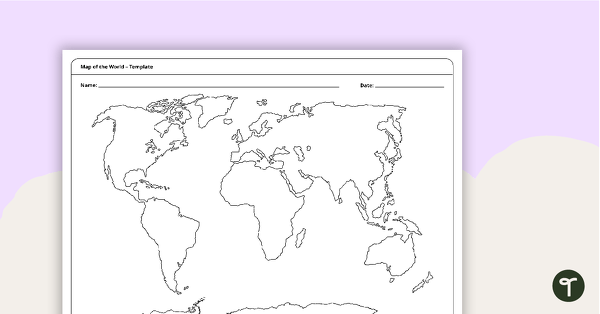 Go to Blank Map of the World teaching resource