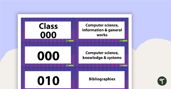 Go to Dewey Decimal Classes - Flashcards teaching resource