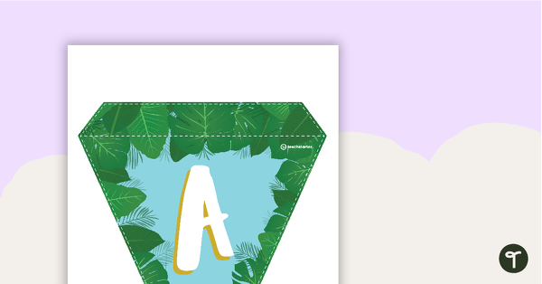 Go to Lush Leaves Blue - Letters and Numbers Bunting teaching resource