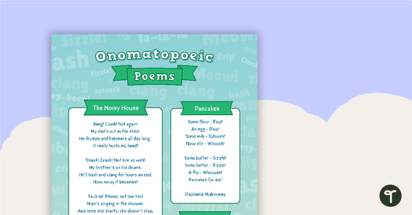 Go to Exploring Poetry Worksheet - Onomatopoeia teaching resource