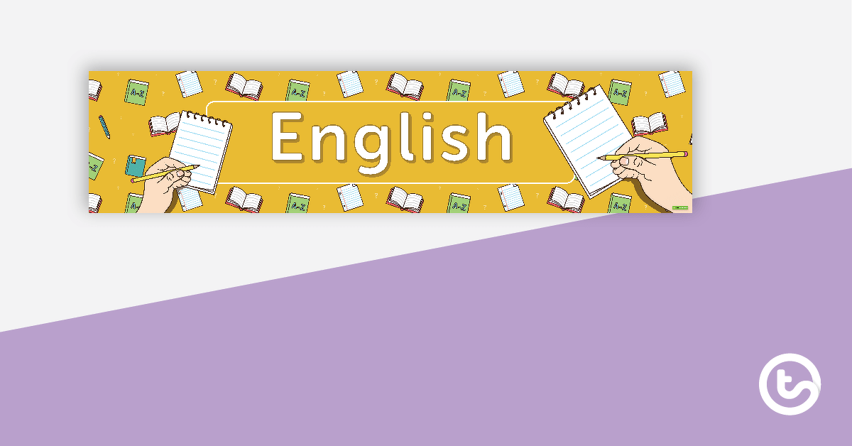 English/Literacy Display Banner teaching-resource