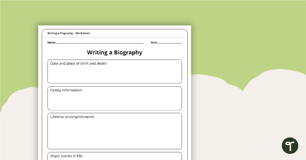 Go to Biography Template Pack teaching resource