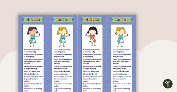 Go to Grammar and Punctuation Checklist Bookmarks teaching resource