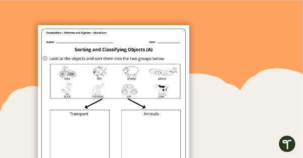 Go to Patterns and Algebra Worksheets - Foundation teaching resource