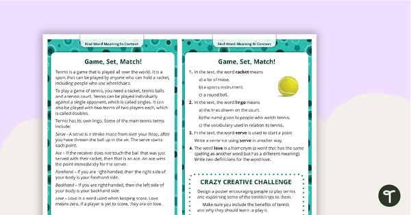 Go to Comprehension Task Cards - Finding Word Meaning In Context teaching resource