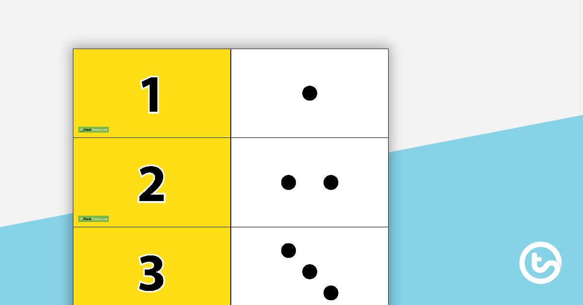 Number and Dot Value Cards teaching-resource