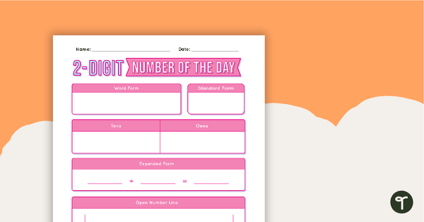 Go to 2-Digit Number of the Day Worksheet teaching resource