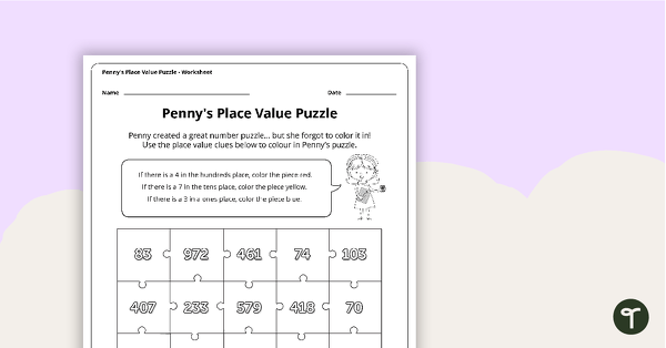 Go to Penny's Place Value Puzzle teaching resource