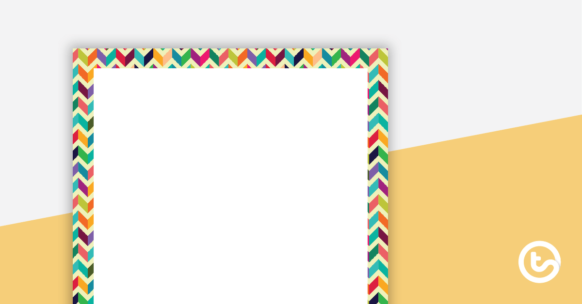 Bright Chevron - Portrait Page Border teaching-resource