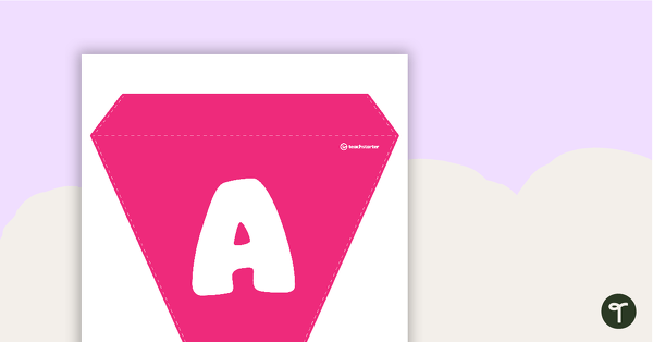 Go to Plain Pink - Letters and Number Bunting teaching resource