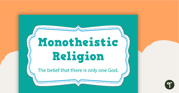 Go to Monotheistic Religion Posters teaching resource