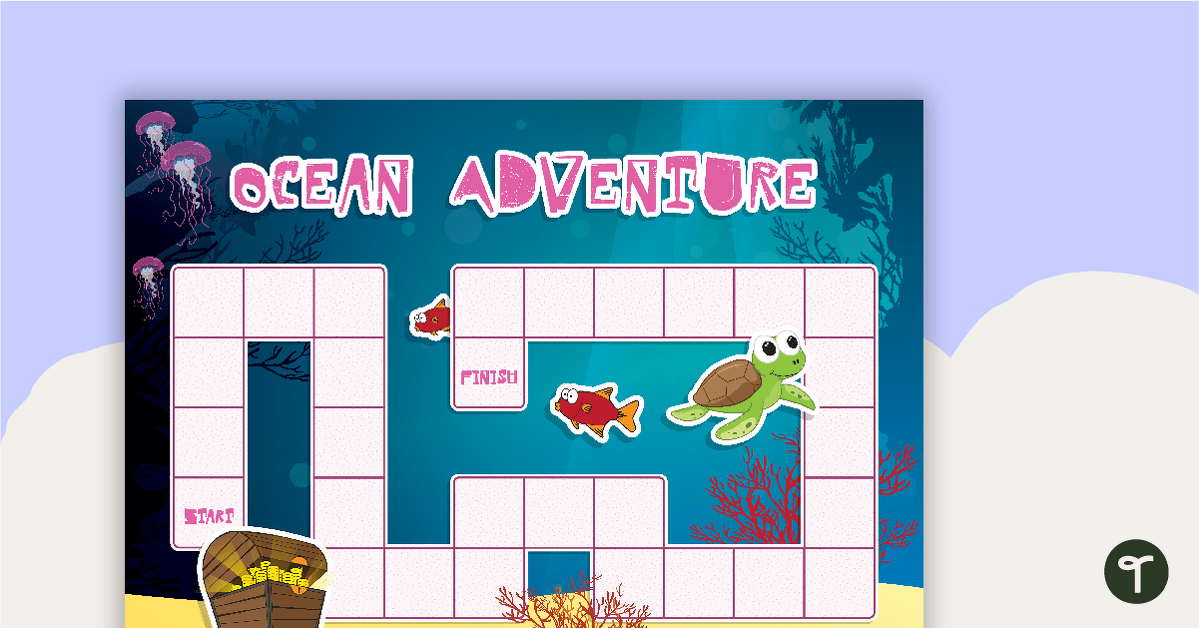 Blank Game Board - Ocean Adventure teaching-resource