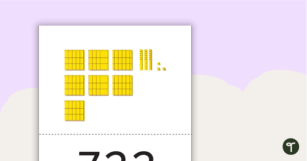 Go to Base Ten Block Matching Cards (Random Numbers 100 - 1000) teaching resource