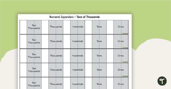 Go to Numeral Expander for 5-Digit Numbers teaching resource