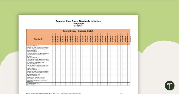 Go to Common Core State Standards Progression Trackers - Grade 7 - Language teaching resource