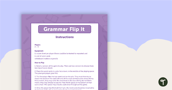 Go to Adverb Grammar Card Game - Flip It! teaching resource