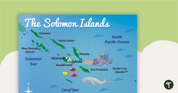 Go to Map of The Solomon Islands teaching resource