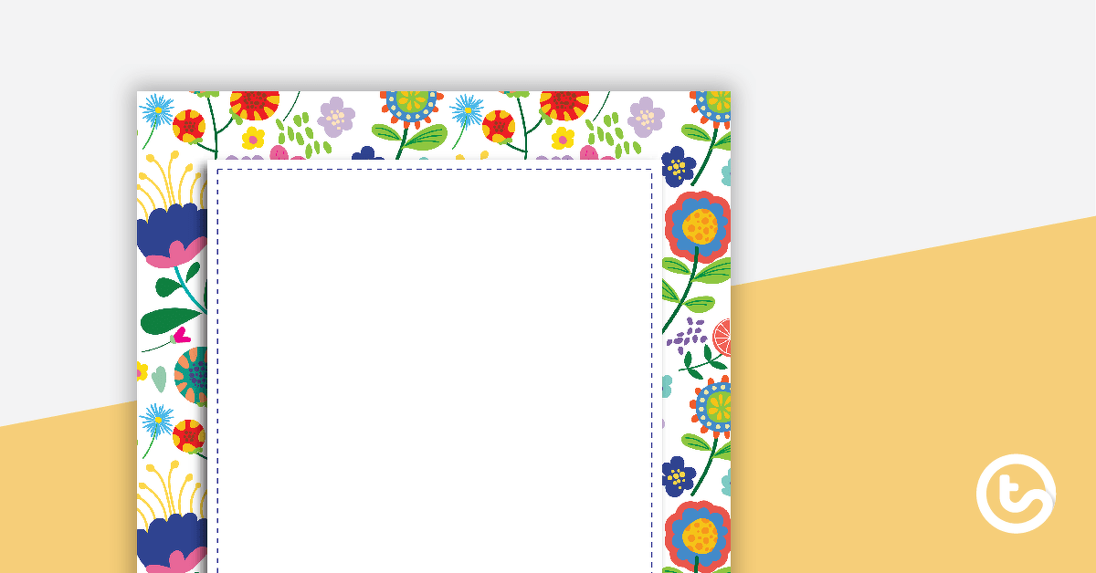 Flowers Page Border teaching-resource