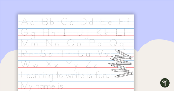 Go to Alphabet Handwriting Sheet teaching resource