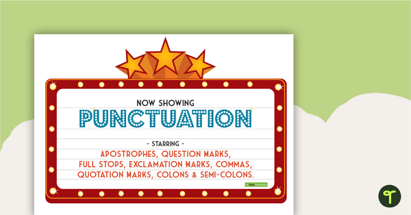 Go to Punctuation Movie Show Reel teaching resource