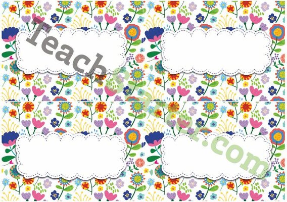 Class Welcome Sign - Flowers teaching-resource