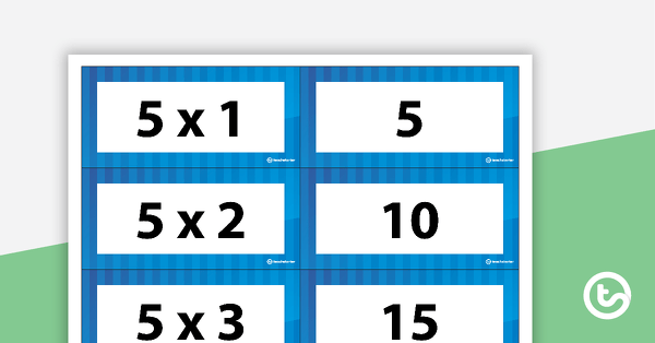 Go to Multiplication and Division Fact Matchup Cards - Multiples of 5 teaching resource