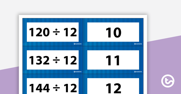 Multiplication and Division Fact Matchup Cards - Multiples of 12 teaching-resource