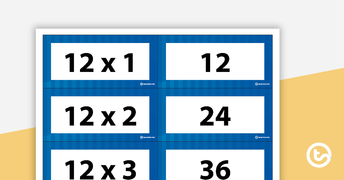 Multiplication and Division Fact Matchup Cards - Multiples of 12 teaching-resource